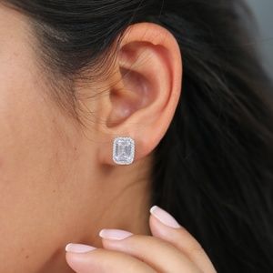 Stylish Classy Baguette Stud Earrings